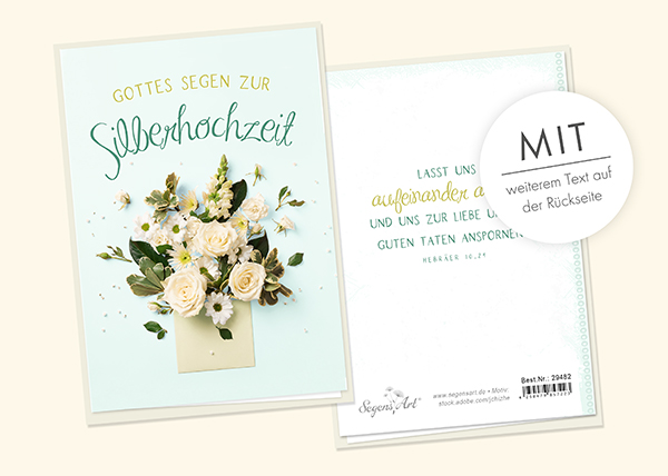 Doppelkarte-Segen-zur-Silberhochzeit-Aufeinander-achten-8929482 Doppelkarte - Segen zur Silberhochzeit - Aufeinander achten