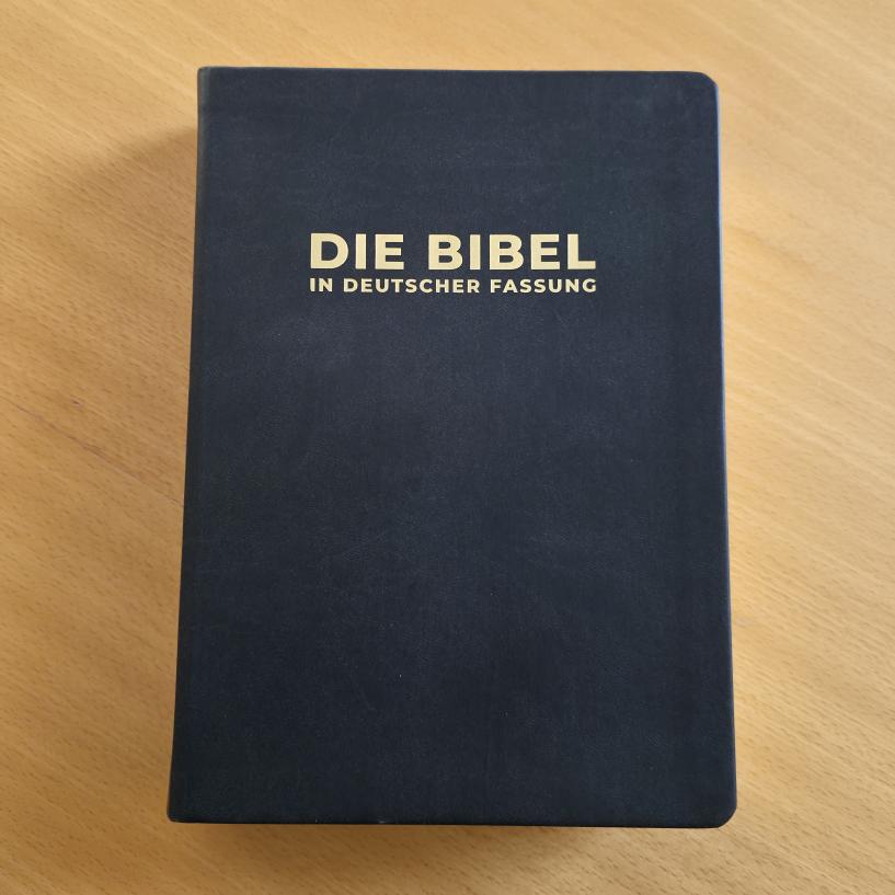 Die Bibel in deutscher Fassung (Mängelexemplar) - Flexcover mit Goldprägung, Goldschnitt und abgerundete Ecken