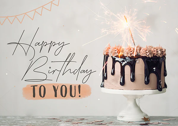 Postkarte - Happy Birthday to you!