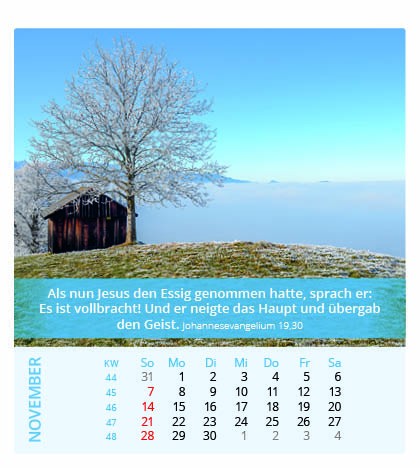 Ich bin der Herr, dein Gott - Tischkalender 2027