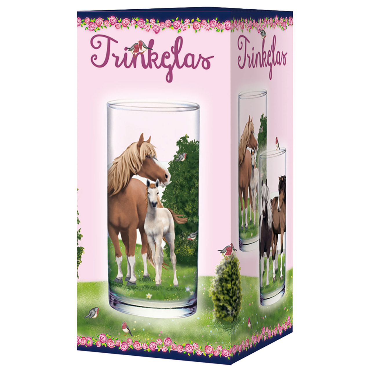 Trinkglas - Pferde Trinkglas - Pferde