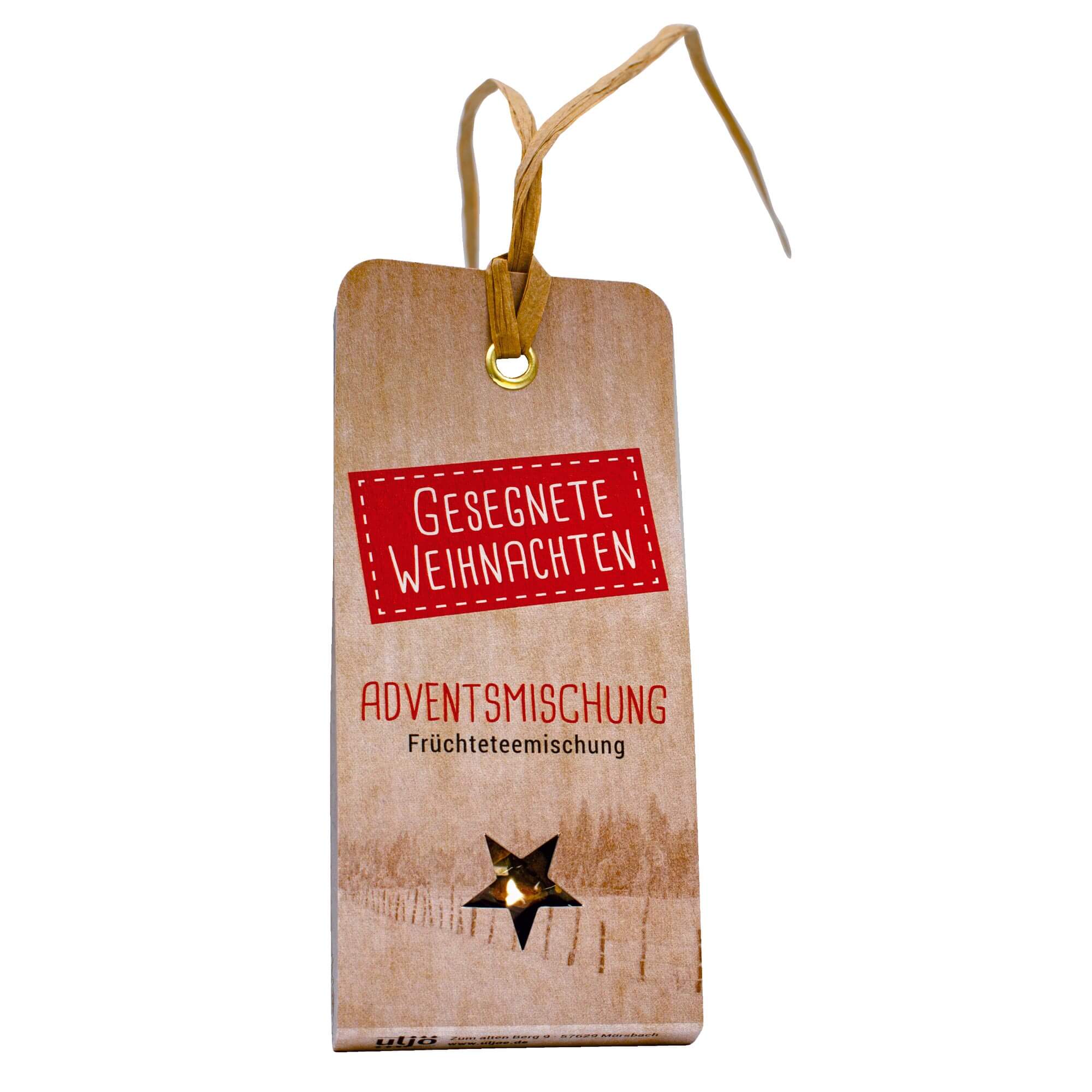 Geschenkanhänger mit Früchtetee - Adventsmischung Geschenkanhänger mit Früchtetee - Adventsmischung