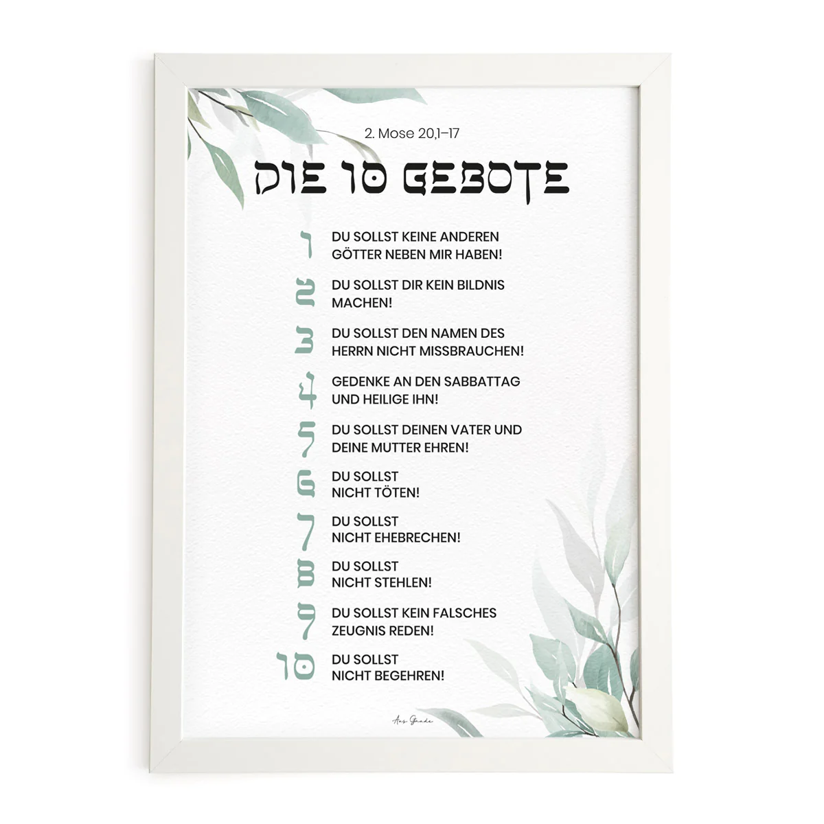 Poster A4 - Die 10 Gebote