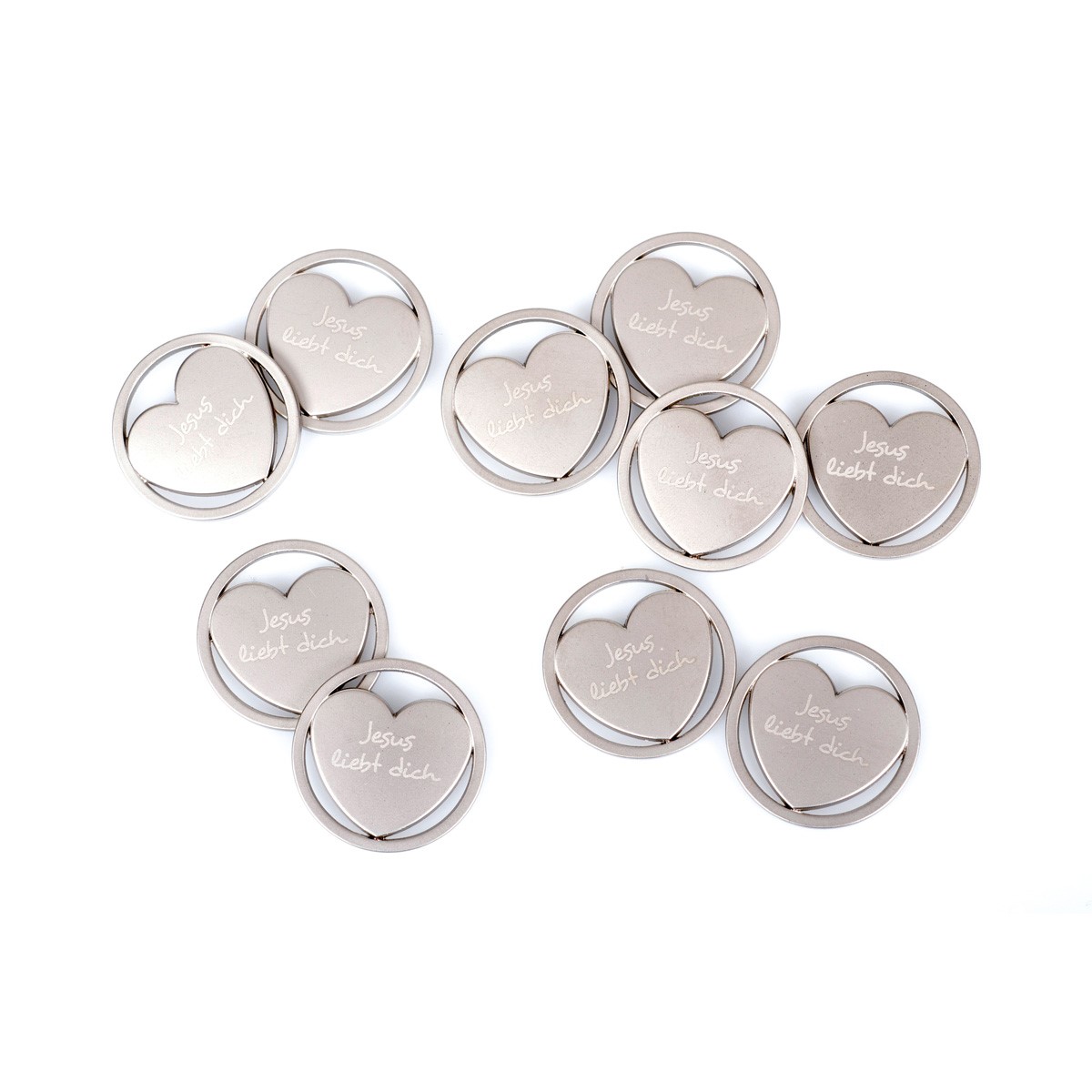 Einkaufswagenchip - Herz, 10er Pack