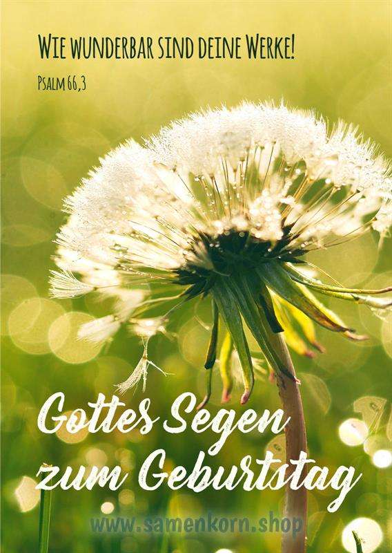 Zum Geburtstag Gottes Segen Und Viel Glück DK - Gottes Segen zum Geburtstag, Psalm 66,3